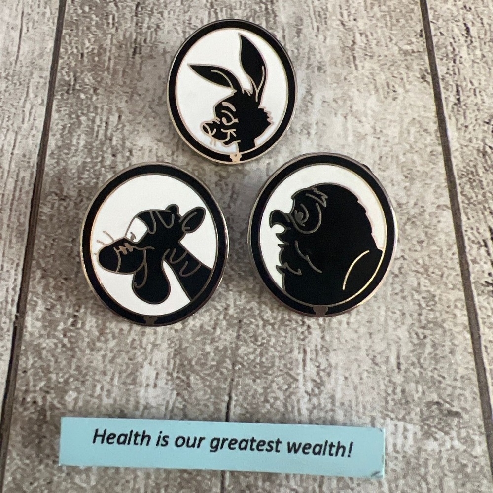 Disney Pin - Rabbit Tigger Owl Silhouette - Winnie the Pooh - 3 Pin Bundle Set